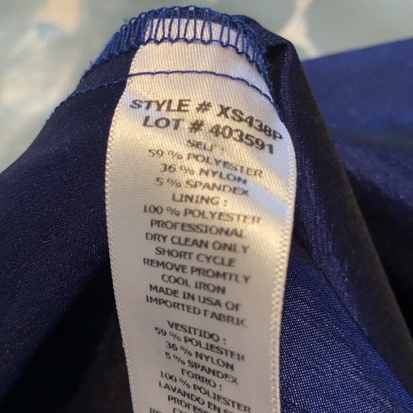 COPY - Xscape by Joanna Chen blue metallic dress - Picture 11 of 12